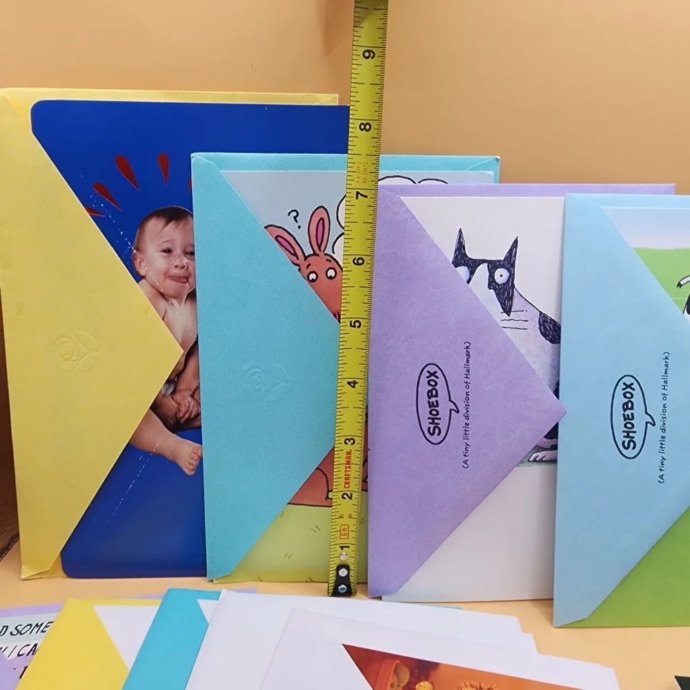 28 Greeting Cards Mixed Lot Birthday Thank You Snoopy Shoebox American Greetings - Picture 2 of 4